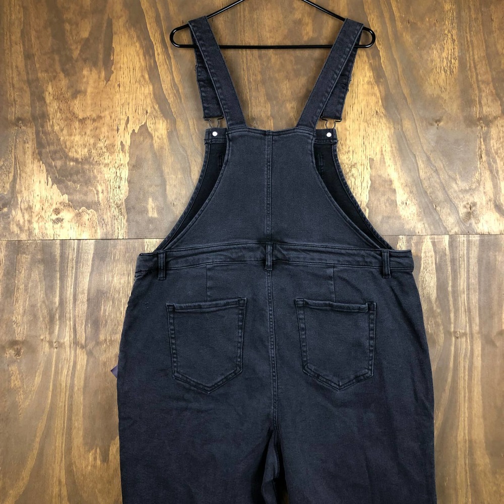 Ava & Viv Black Overalls Adjustable Straps Side Zip Stretch Size 18W NEW - Picture 11 of 15